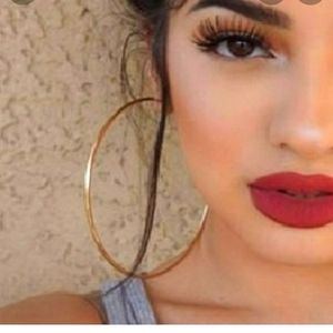 Giant Gold Hoop earrings baddie Instagram 3.5 in JCPENNEY sexy hottie